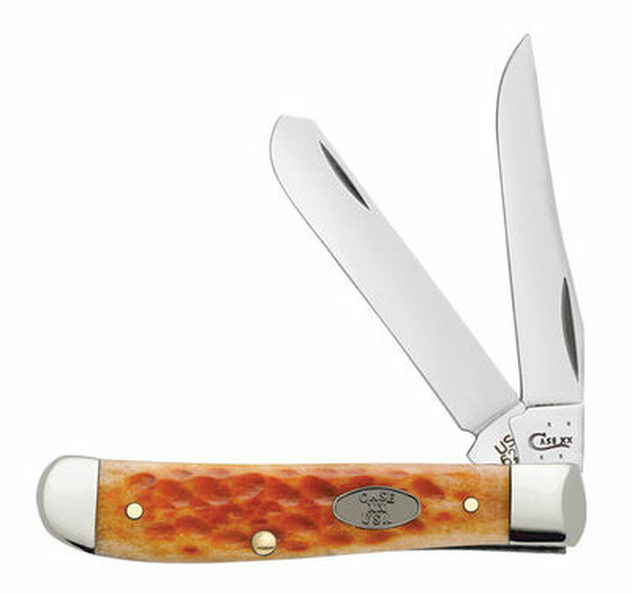 Jigged Pocket Worn® Whiskey Bone Mini Trapper Chrome Vanadium Pocket Knife - Case® Knives